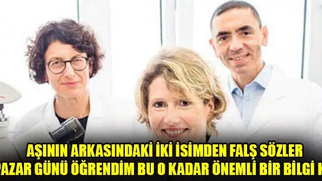 Koronavirüs aşısının kısa sürede geliştirilmesi kaygı verici mi? Uğur Şahin ve Özlem Türeci'den çarpıcı açıklama