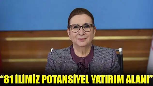 Bakan Pekcan: 81 ilimiz potansiyel yatırım alanı