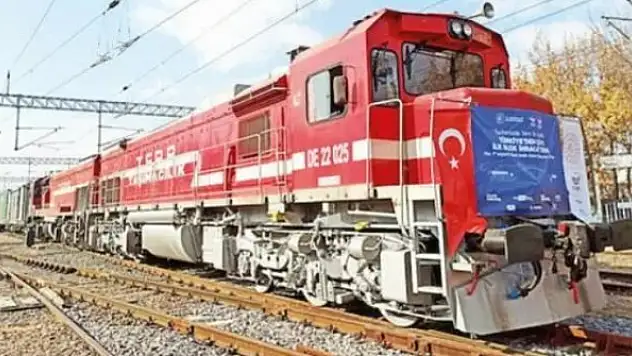 Türkiye'den ayrılan Çin treni Azerbaycan'da