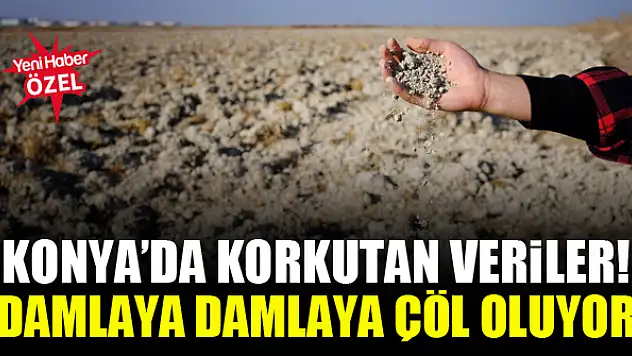 Konya'da korkutan veriler! Damlaya damlaya çöl oluyor