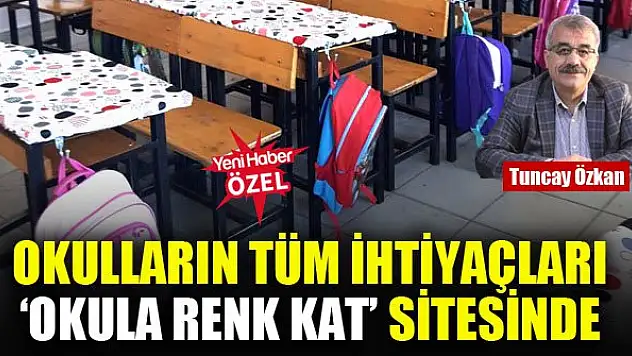 Okulların tüm ihtiyaçları 'Okula Renk Kat' sitesinde