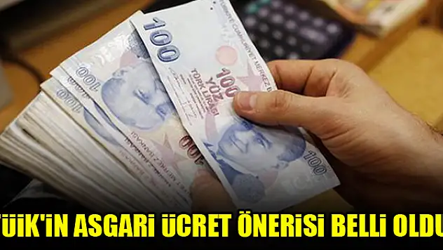 TÜİK'in asgari ücret önerisi belli oldu!