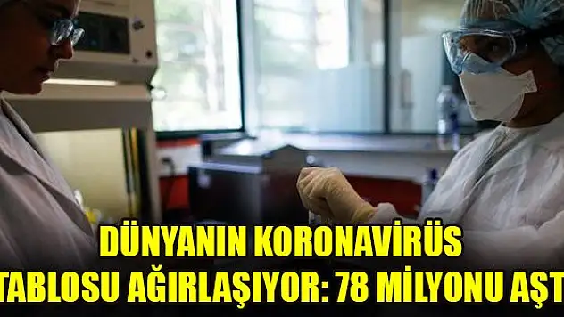 Dünyanın koronavirüs tablosu ağırlaşıyor: 78 milyonu aştı