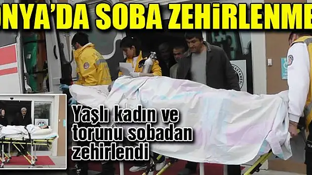 Yaşlı kadın ve torunu sobadan zehirlendi