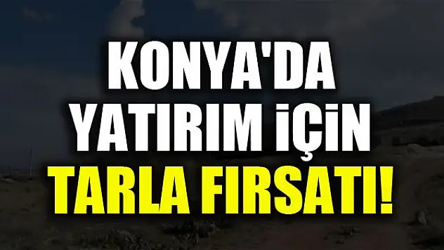 Konya'da yatırım için tarla fırsatı!
