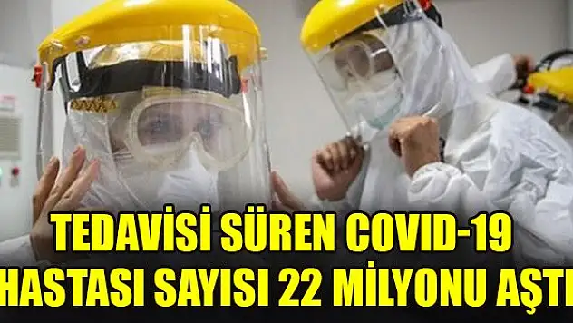 Tedavisi süren COVID-19 hastası sayısı 22 milyonu aştı
