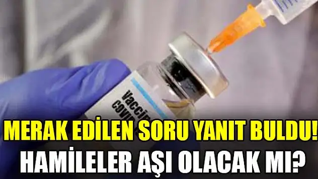 Merak edilen soru yanıt buldu! Hamileler aşı olacak mı?