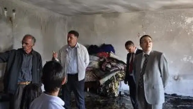 Cihanbeyli'de evi yanan kadına yardım eli