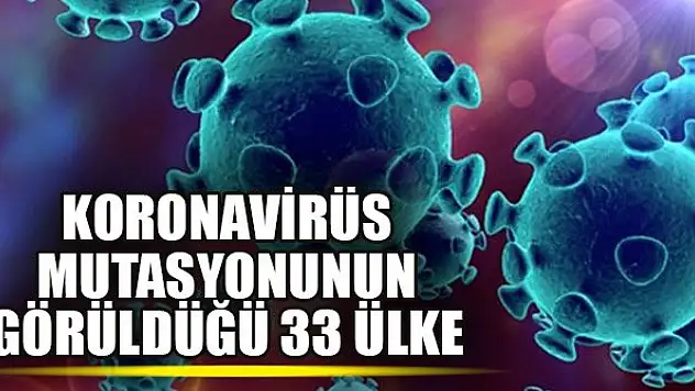 Koronavirüs mutasyonunun görüldüğü 33 ülke