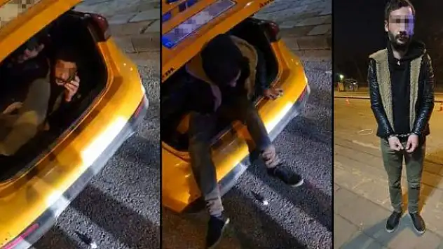 Ceza yememek için bagajda yolculuk