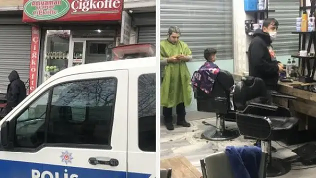 Dışı çiğ köfteci, içi berber