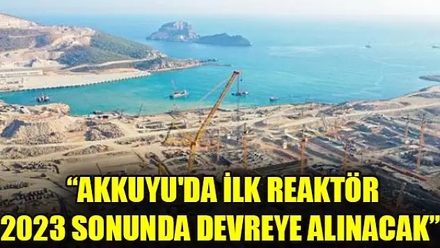 Bakan Varank: Akkuyu'da ilk reaktör 2023 sonunda devreye alınacak