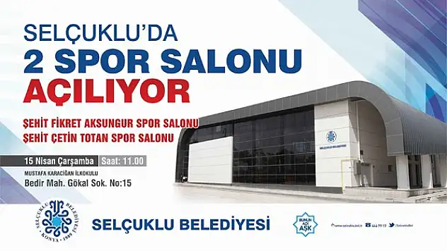 Selçuklu'ya 2 spor tesisi