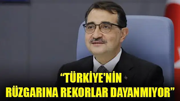 Bakan Dönmez: Türkiye'nin rüzgarına rekorlar dayanmıyor