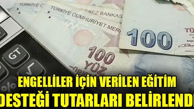 Engelliler için verilen eğitim desteği tutarları belirlendi