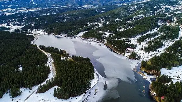 Tabiat harikası Akdağ'daki kış güzelliği hayran bırakıyor