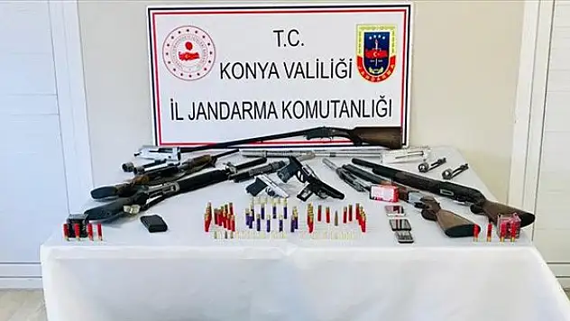 Konya'da kaçak silah operasyonu