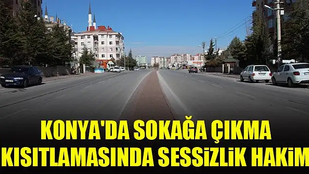 Konya'da sokağa çıkma kısıtlamasında sessizlik hakim