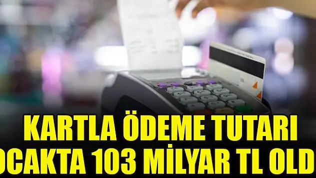 Kartla ödeme tutarı ocakta 103 milyar TL oldu