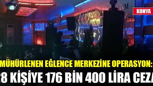 Mühürlenen eğlence merkezine operasyon: 28 kişiye 176 bin 400 lira ceza