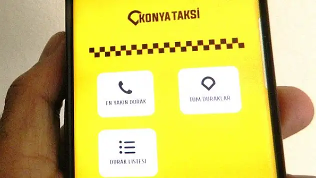 'Konya taksi' Mobil uygulaması hizmette