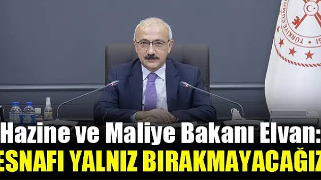 Hazine ve Maliye Bakanı Elvan: Esnafı yalnız bırakmayacağız