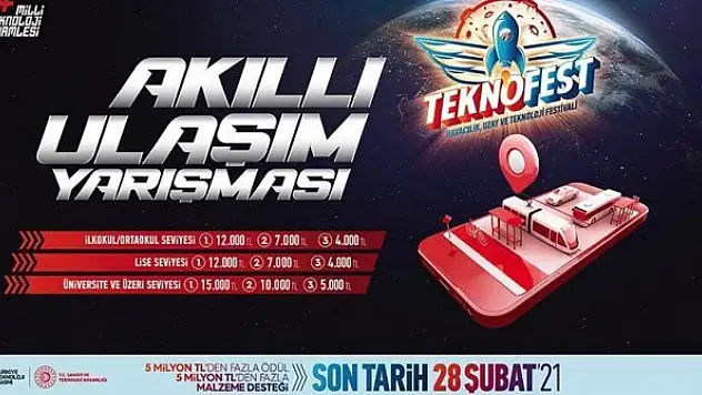 Akıllı ulaşımda 'sınırları zorlayan projeler' TEKNOFEST'te yarışacak