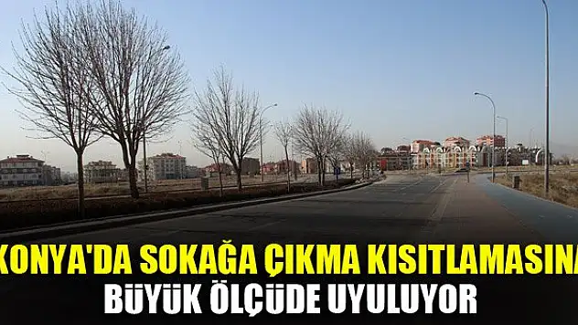 Konya'da sokağa çıkma kısıtlamasına büyük ölçüde uyuluyor