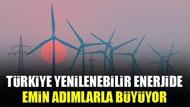Türkiye yenilenebilir enerjide emin adımlarla büyüyor