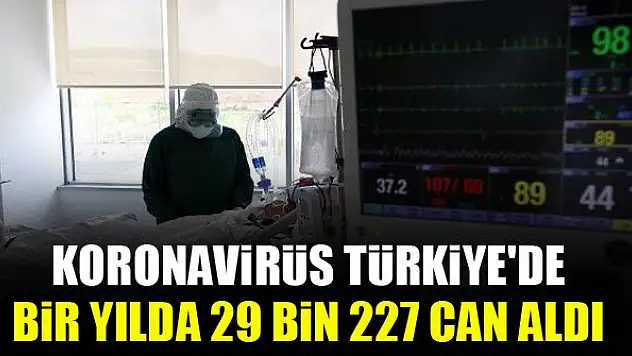 Koronavirüs Türkiye'de bir yılda 29 bin 227 can aldı