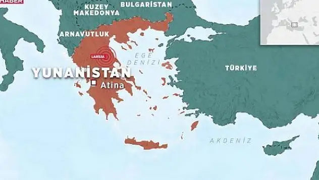 Yunanistan'da 5,2 büyüklüğünde deprem