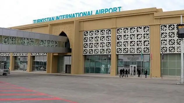 Türkistan'dan ilk uluslararası uçuş Türkiye'ye yapıldı