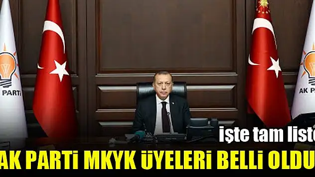 AK Parti MKYK üyeleri belli oldu! İşte tam liste