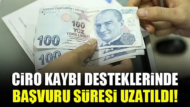 Ciro kaybı desteklerinde başvuru süresi uzatıldı