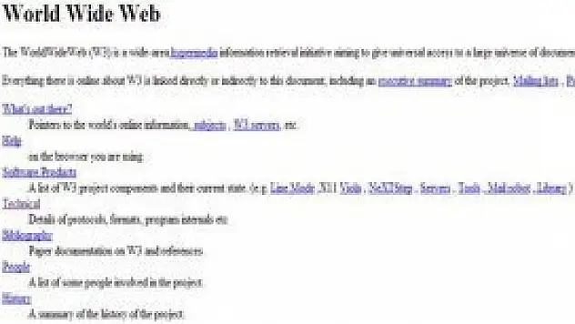 İnternetin ilk sayfası