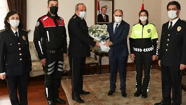 Vali Özkan'a emniyetten 'Polis Haftası' ziyareti