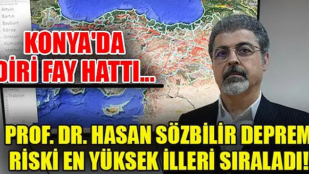 Prof. Dr. Hasan Sözbilir deprem riski en yüksek illeri sıraladı! Konya'da diri fay hattı...
