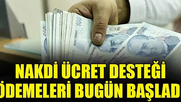 Nakdi Ücret Desteği ödemeleri bugün başladı