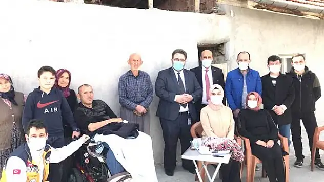 Gazi ve ailelerine covid-19 aşısı yapıldı
