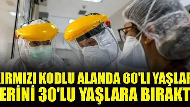 Kırmızı kodlu alanda 60'lı yaşlar yerini 30'lu yaşlara bıraktı