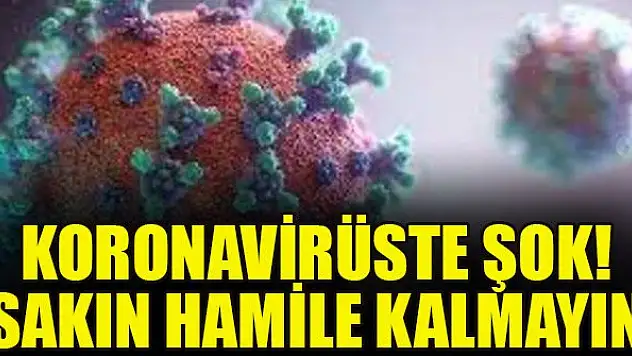Koronavirüste kimsenin beklemediği açıklama: Sakın hamile kalmayın