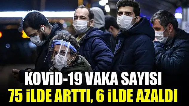 Kovid-19 vaka sayısı 75 ilde arttı, 6 ilde azaldı