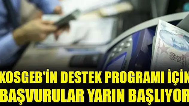 KOSGEB'in 5 milyar liralık destek programı için başvurular yarın başlıyor
