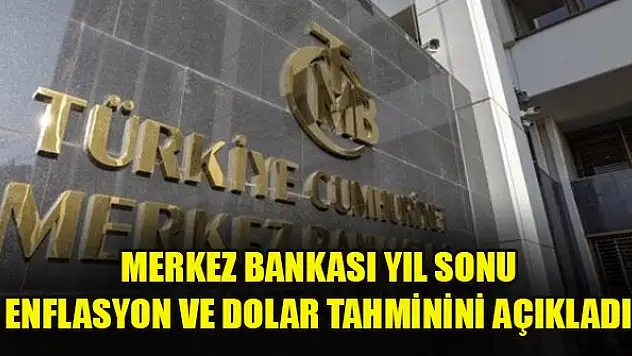 Merkez Bankası yıl sonu enflasyon ve dolar tahminini açıkladı