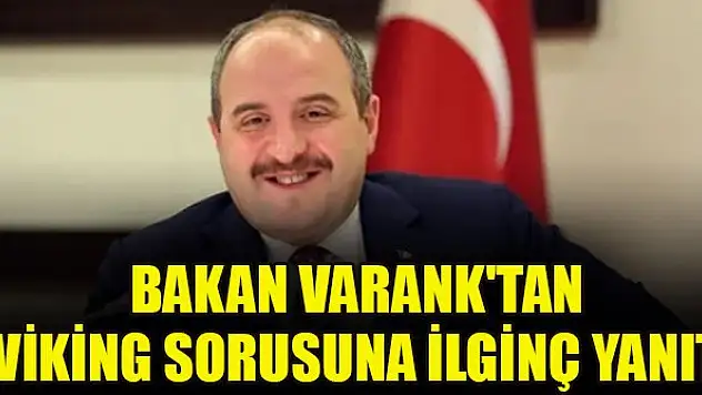 Bakan Varank'tan Viking sorusuna ilginç yanıt
