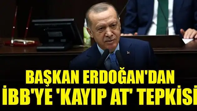 Cumhurbaşkanı Erdoğan'dan İBB'ye 'kayıp at' tepkisi