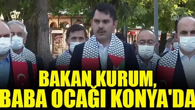Bakan Kurum, baba ocağı Konya'da bayram namazını kıldı
