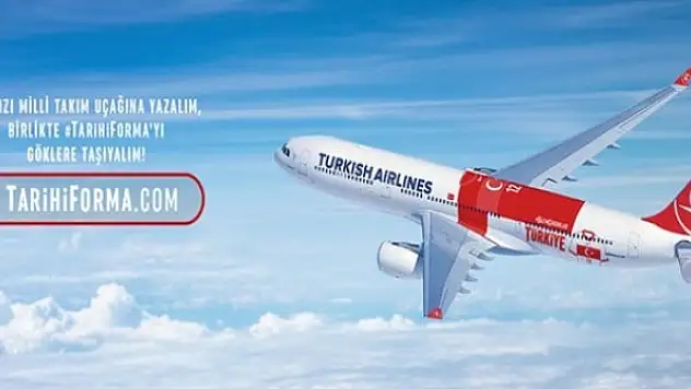 THY uçağına tarihi forma