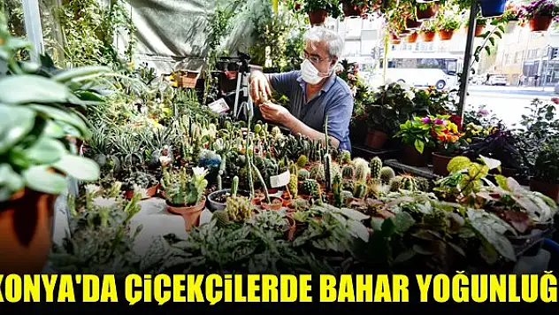 Konya'da çiçekçilerde bahar yoğunluğu