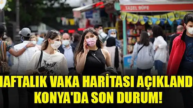 İllere göre haftalık vaka haritası açıklandı! Konya'da son durum!